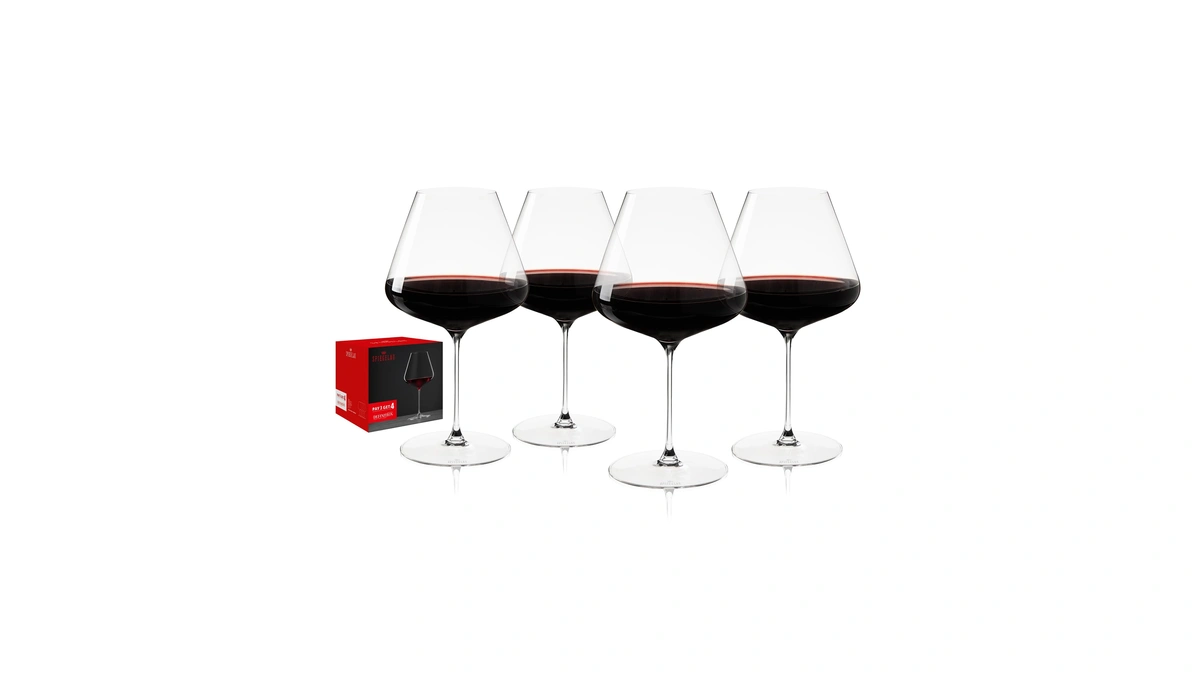 Spiegelau Definition Burgundy Wine Glasses, Large Crystal Clear Red Wine