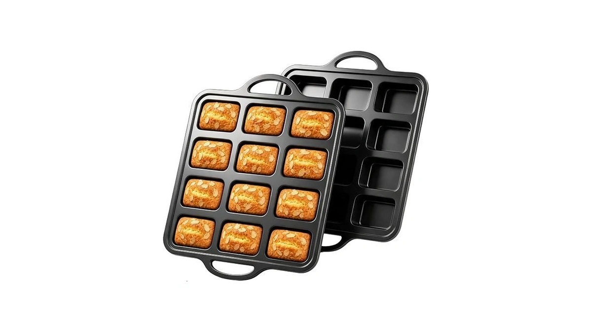 Silicone Mini Loaf Pan 2 Pack With Reinforced Metal Frame