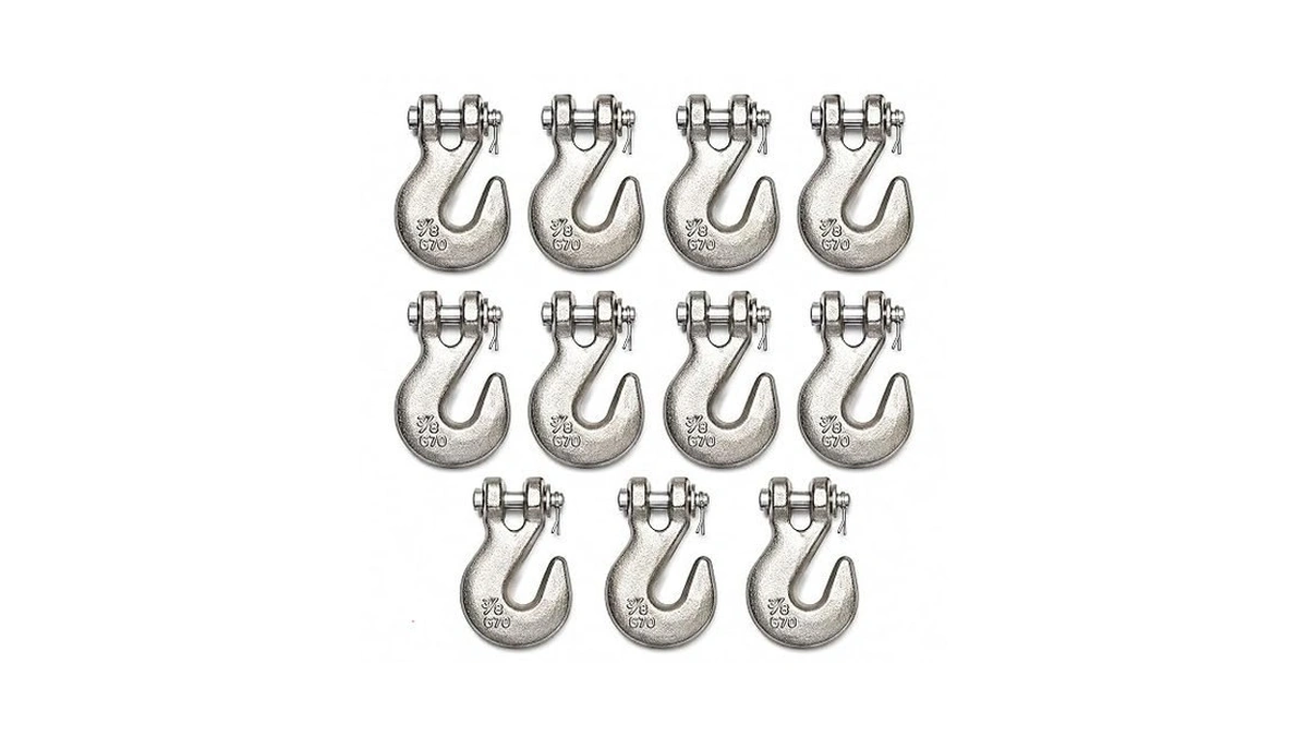 Virtionz 5/16" Clevis Grab Hooks, Tow Hook G70 Forged Steel