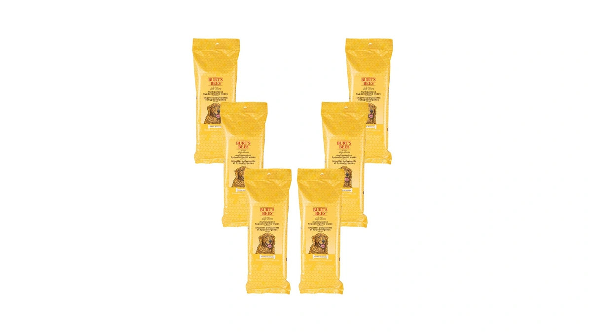 Burts Bees For Pets Honey Multipurpose Dog Grooming Wipes, 50