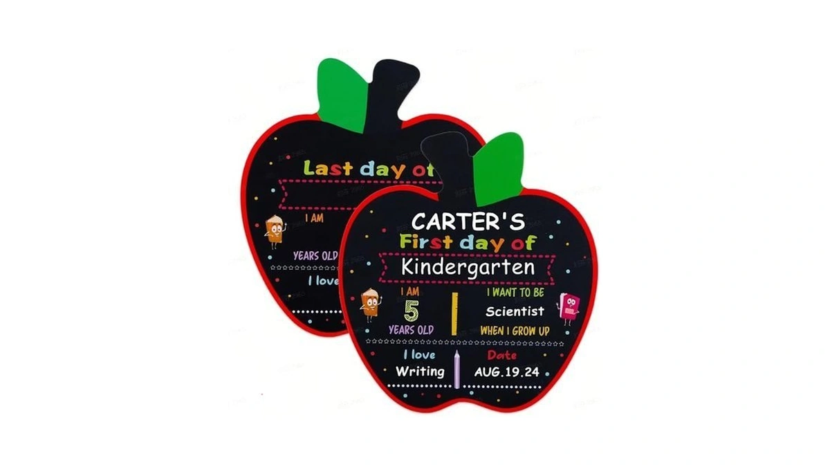 Whatsign First Day Of School Sign - Apple Shape 10"
