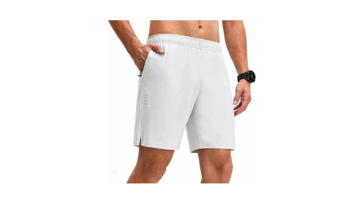 M Maelreg Men's Athletic Shorts With Zipper Pockets 7" Moisture