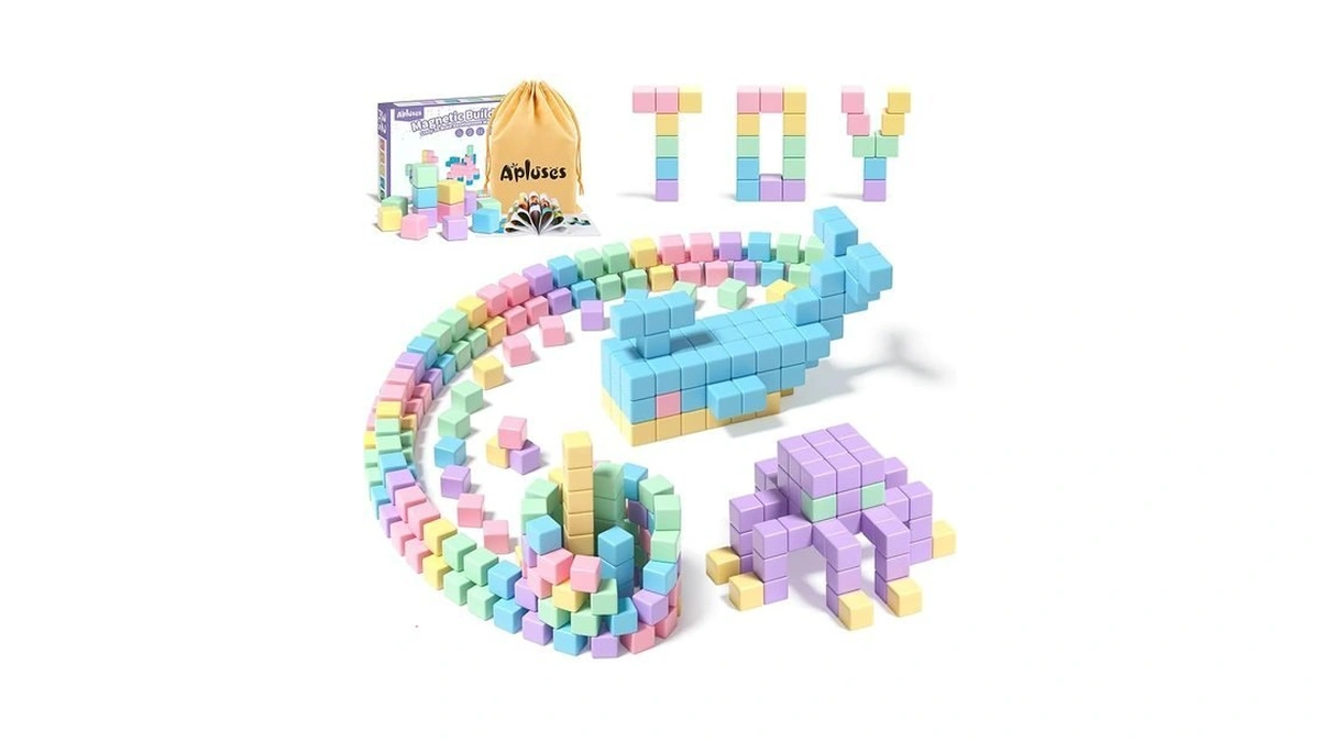 Apluses 32pcs Magnetic Blocks Building Cubes For Kids, Classroom Must