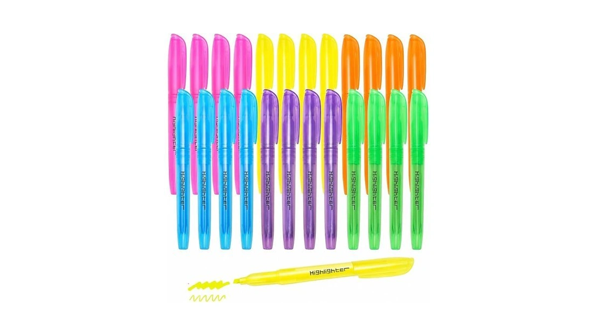 Dacono Highlighters Assorted Colors, 24 Pack Bulk Highlighters