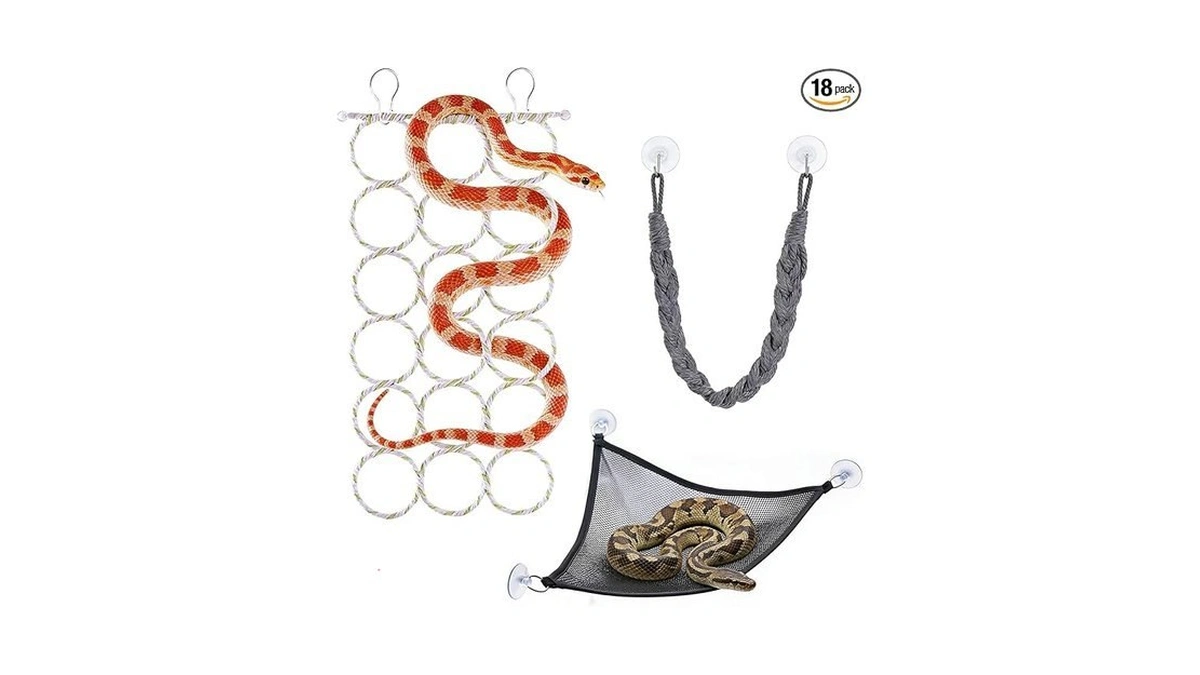 18-loop Snake Enrichment Toys With Snake Climbing Accessories, Climbing Rings