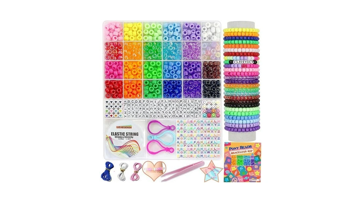 Lis Hegensa 24color 1000pcs Kandi Pony Beads Bracelets Jewelry Making