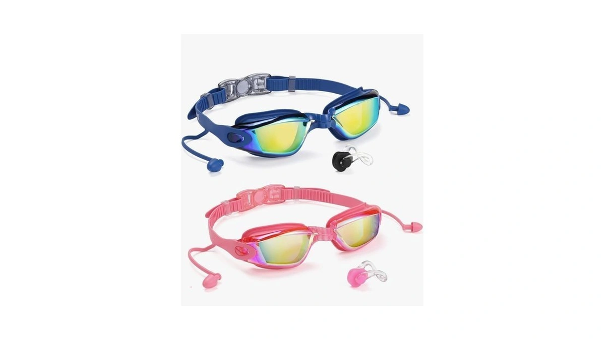 Aegend Swim Goggles 2 Pack For Adult Men Women No