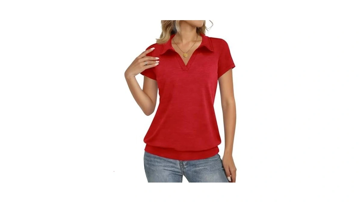 Fisoew Women Polo Shirts