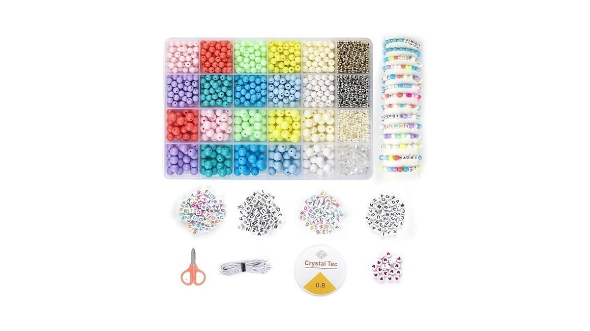 Sutoug 1570+pcs Acrylic Beads Set For Threading, 6 Mm/8 Mm