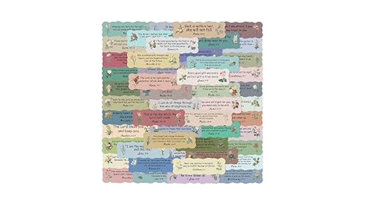 Bible Verse Stickers, 100 Pcs Christian Vintage Inspirational Quote Sticker,
