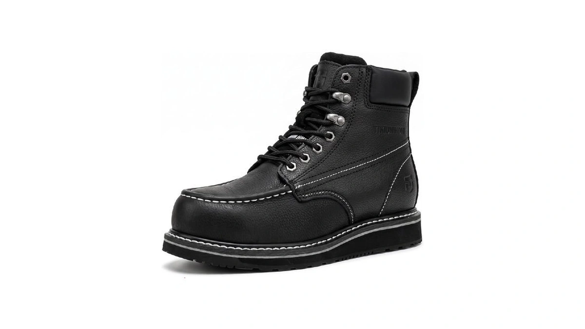 Tinlimhom Moc Toe Work Boots For Men Water Resistant –