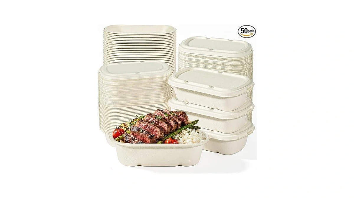 Bella Pluvia 50 Pack 34 Oz Disposable Meal Prep Containers