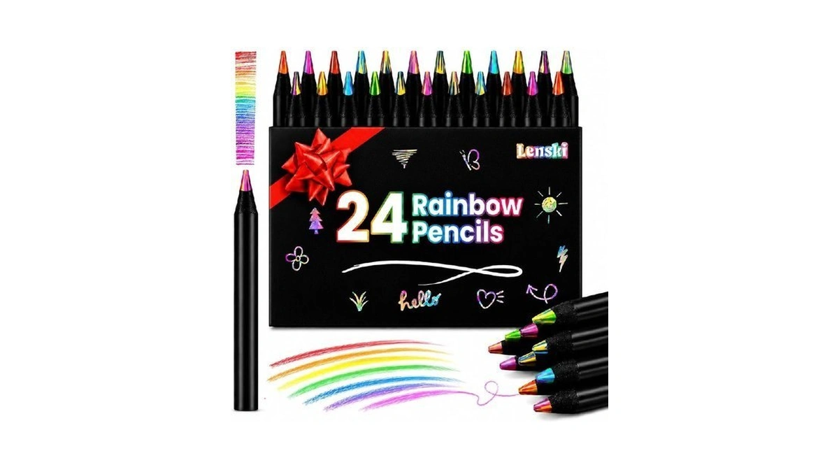 Lenski 24-color Jumbo Rainbow Pencils, Back To School Gifts For