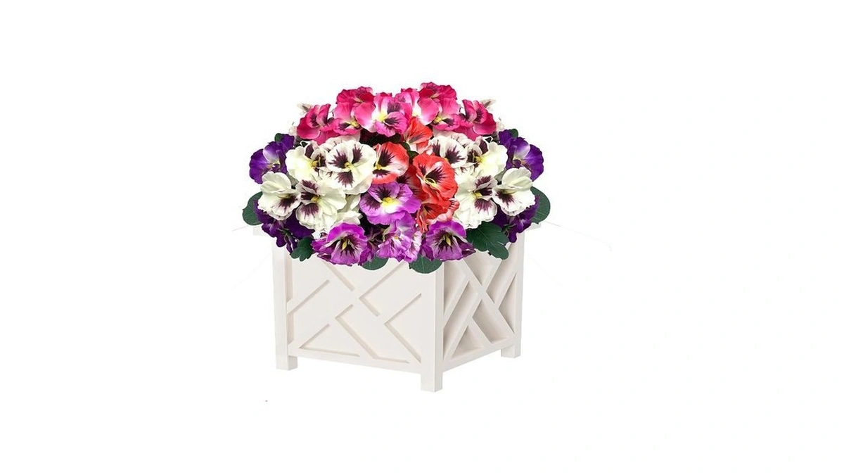 Satefello Artificial Flowers For Outdoors,10 Bundles Uv Resistant Fake Silk