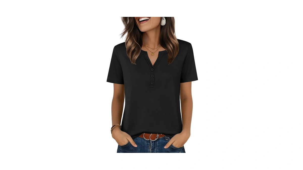 Zeagoo Shirts For Women 2026 Fashion Spring Tops Short Sleeve