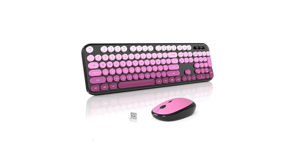 Mofii Wireless Keyboard And Mouse Combo, Cute Keyboard Full Size