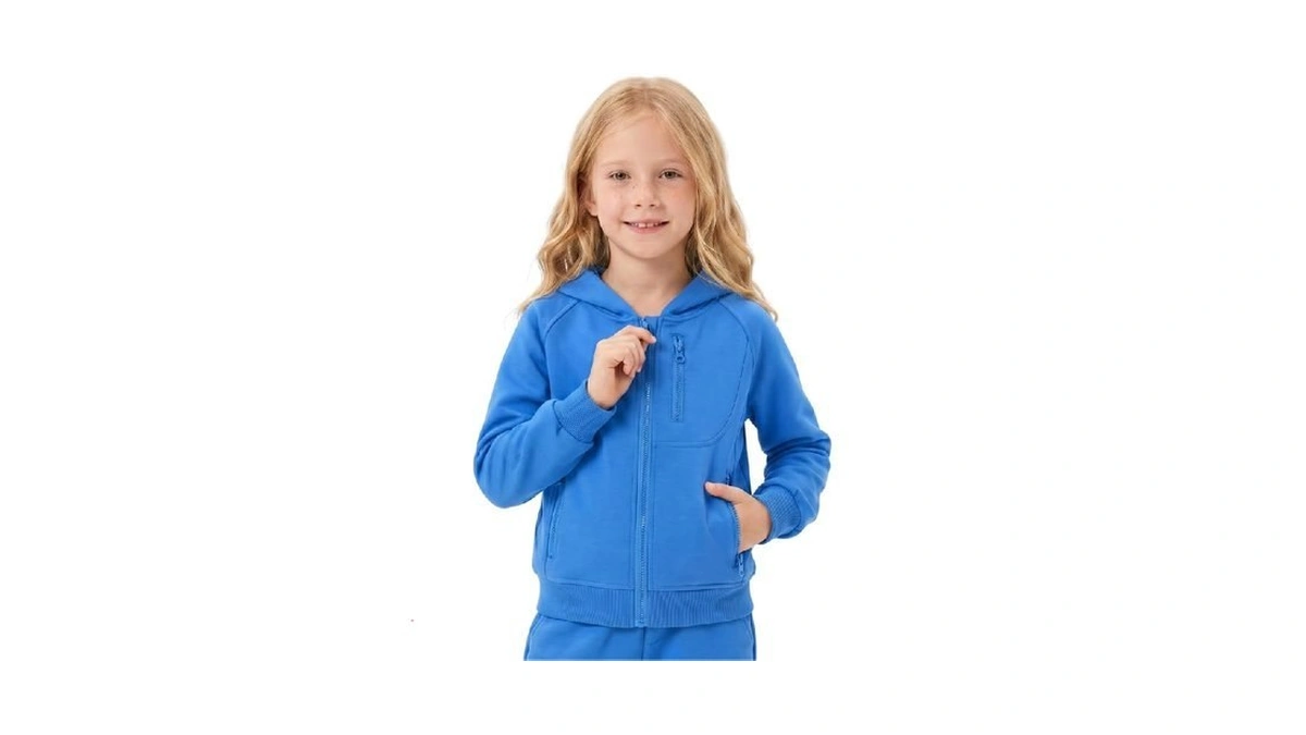Welaken Girls Zip Up Hoodie Jacket Light Active Outerwear