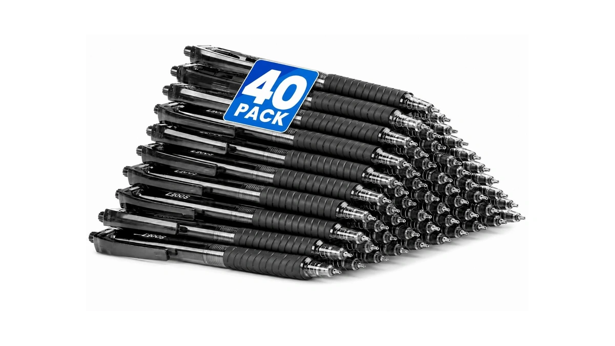 Sooez 40 Pack Bulk Pens Ballpoint, Smooth Writing Pens With