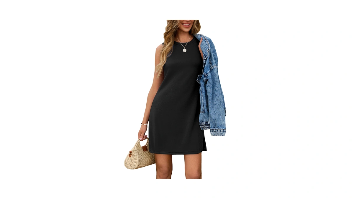 Sampeel Sundresses For Women 2025 Loose Fit Black Dresses Spring