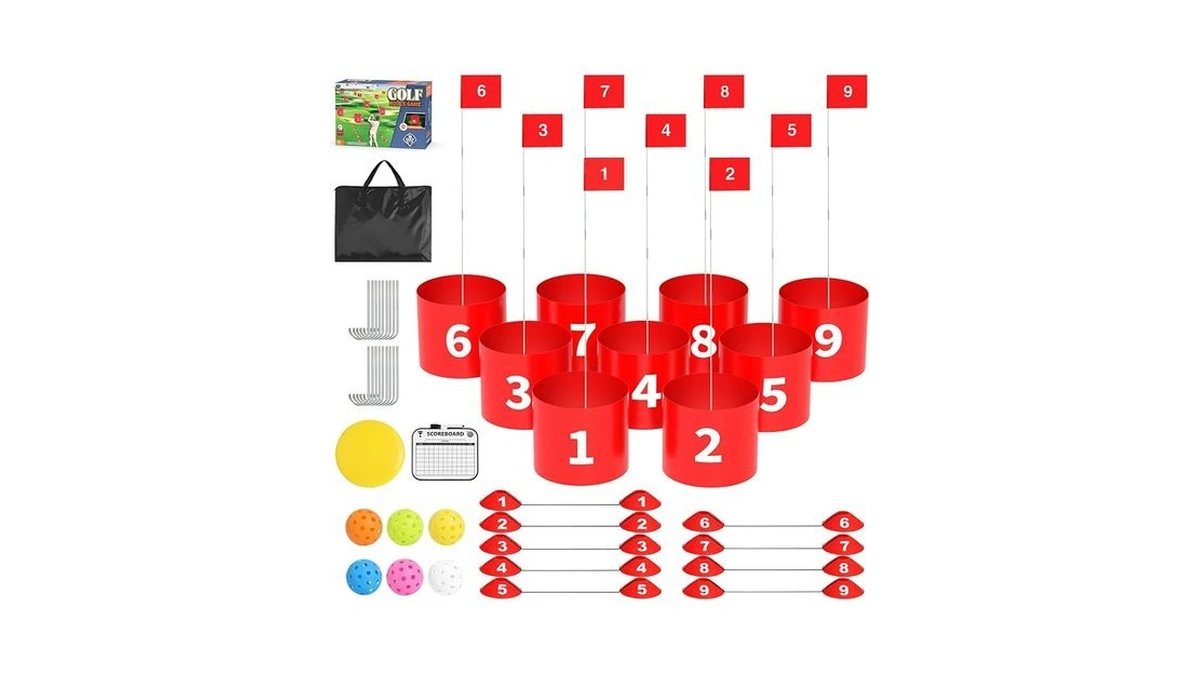 Fooing Golf Game-9 Hole Set Backyard, Golf Game For Kids