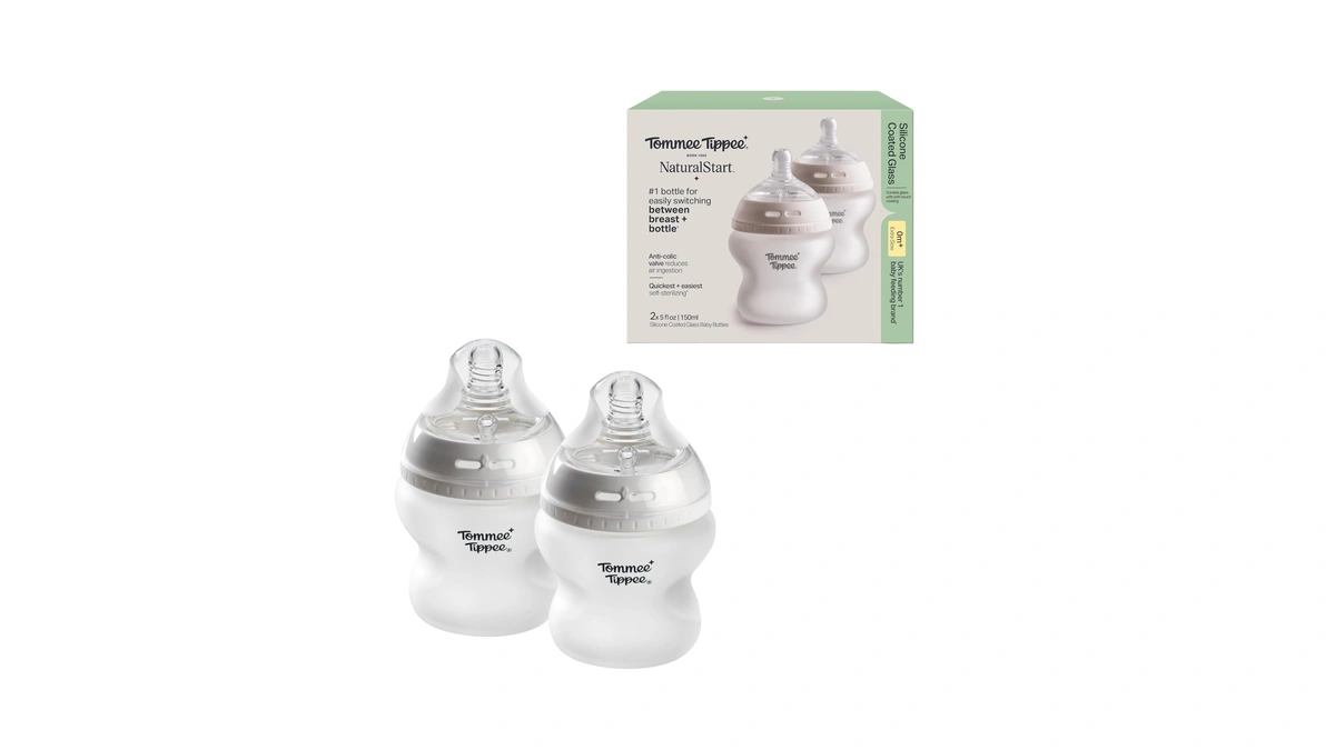 Amazon : Tommee Tippee Silicone Coated Glass Baby