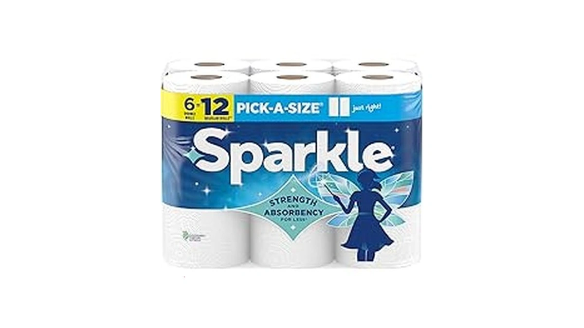 Sparkle Pick-a-size Paper Towels, 6 Double Rolls (660 Sheets Total)
