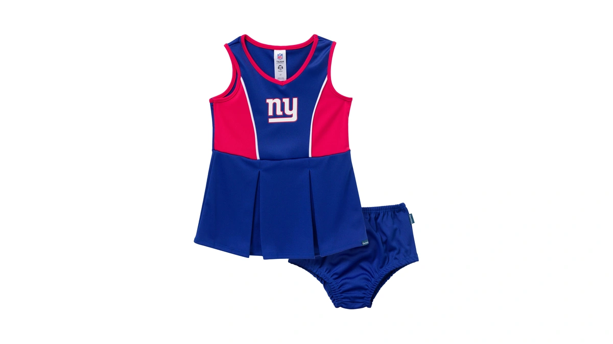 Gerber Toddler Girls' Nfl Cheerleader Dress And Bloomer Set, Giants,