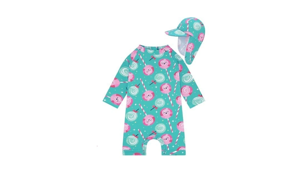 Amazon coupon: Baby Girls Swimsuit One Piece Long Sleev