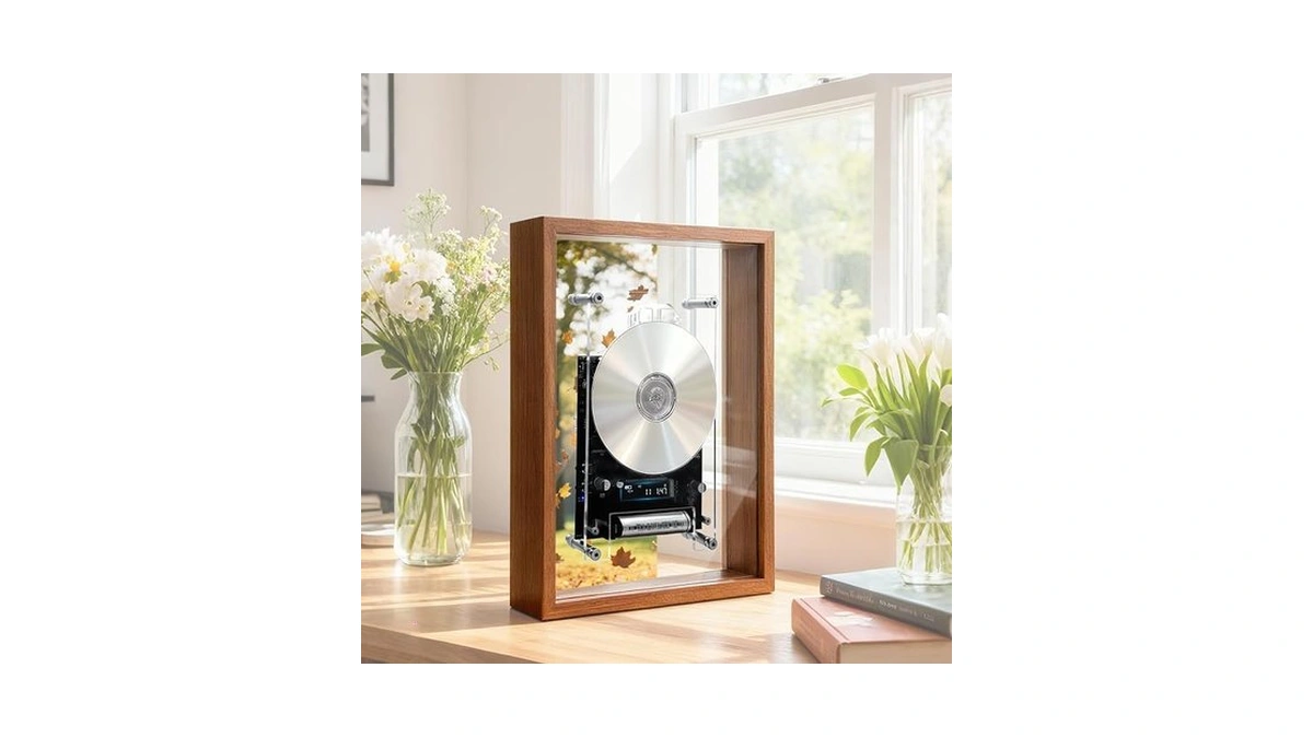 Todaair Wood Grain Vertical Cd Player For Wall & Desk,