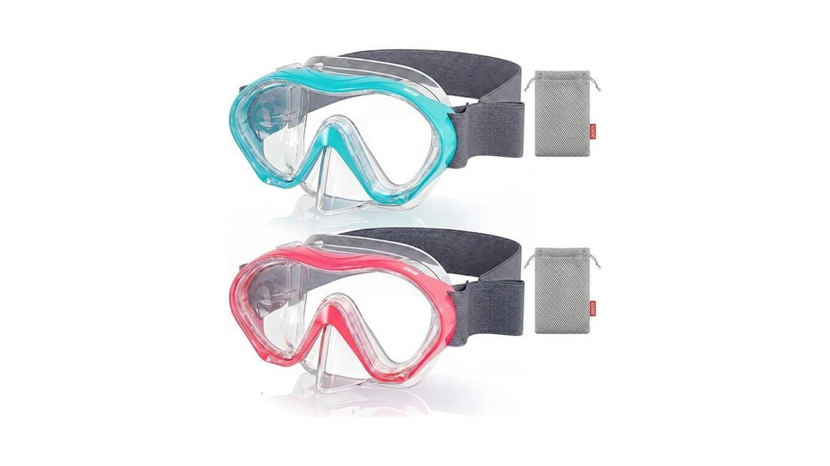 Aegend 2 Pack Kids Swim Goggles With Nose Cover For
