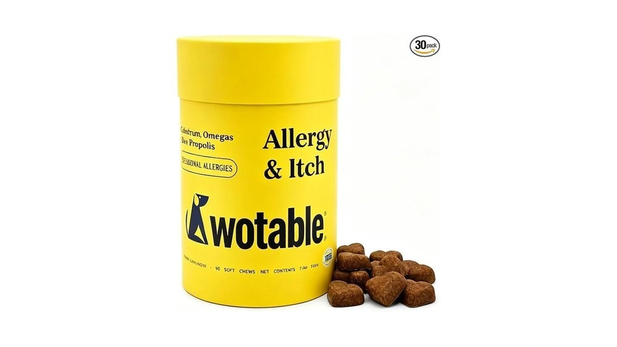 Wotable Allergy & Itch Soft Chews For Dogs,colostrum, Bee Propolis.90