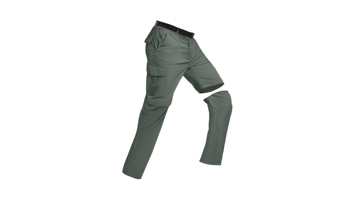 Men's Hiking Pants Detachable Zip Off Lightweight Waterproof Quick Dry