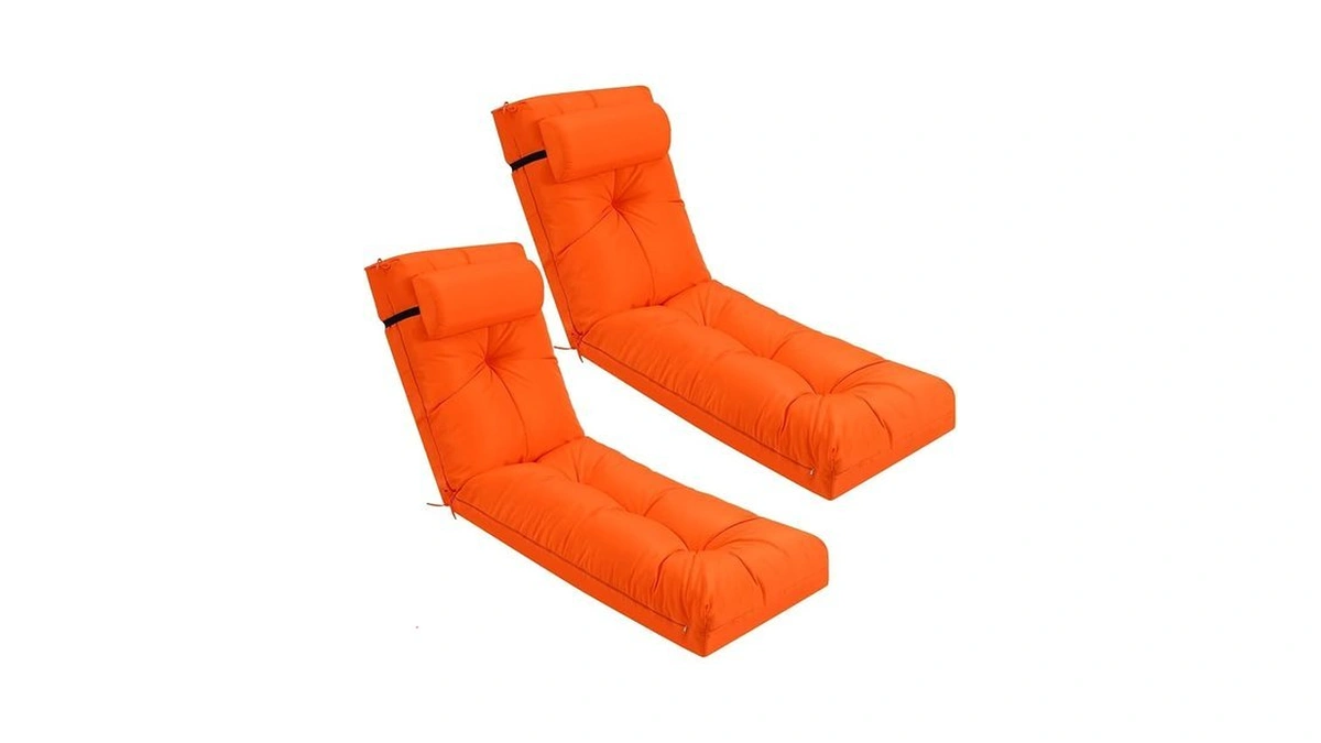 Wenqik Set Of 2 Outdoor Chaise Lounge Cushions 76 X