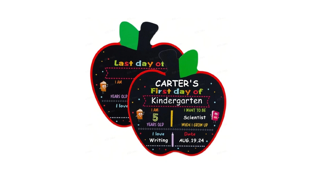 Whatsign First Day Of School Sign - Apple Shape 10"