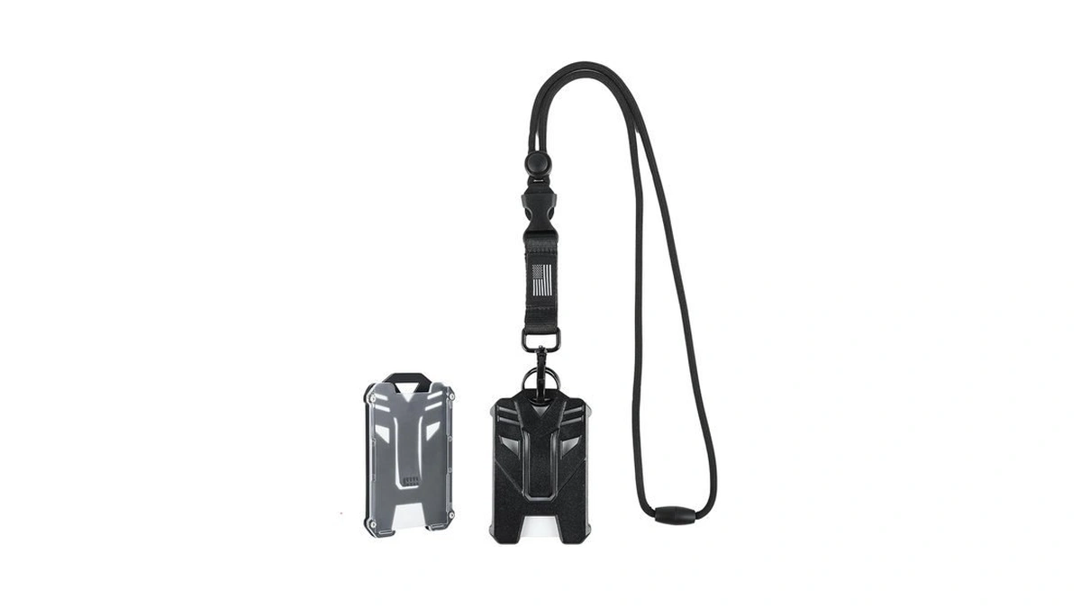 Daygos Hard Plastic Badge Holder With Breakaway Lanyard, Holds 1
