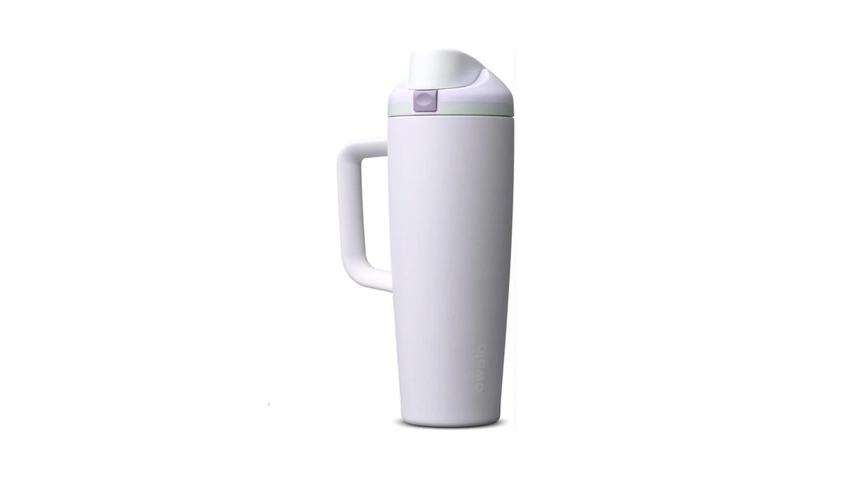 Owala Freesip Tumbler Stainless Steel Water Bottle 30 Oz Open