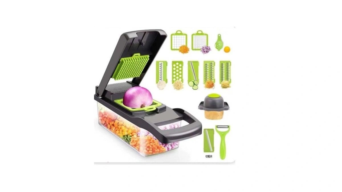 12-in-1 Vegetable Chopper, Multifunctional Onion Dicer & Veggie Slicer With