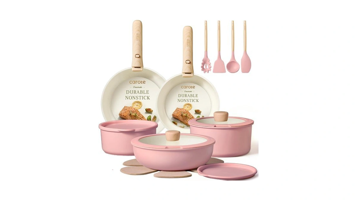 Carote 19pcs Pots And Pans Set Non Stick, Cookware Set