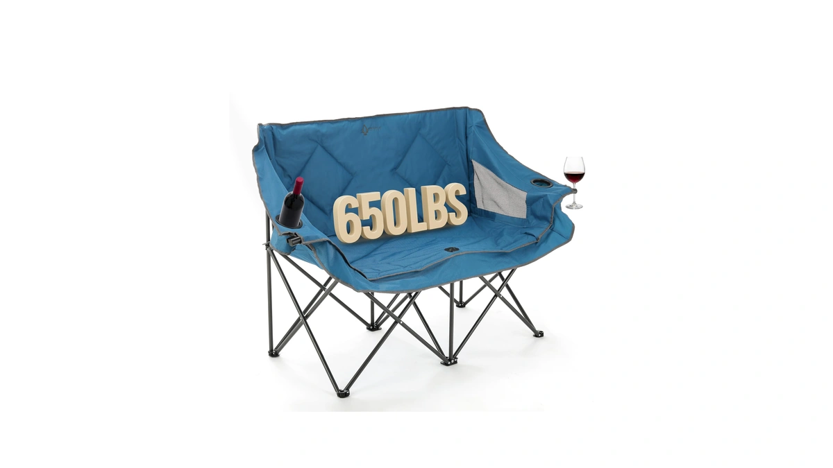 Arrowhead Outdoor Portable Folding Double Duo Camping Chair Loveseat