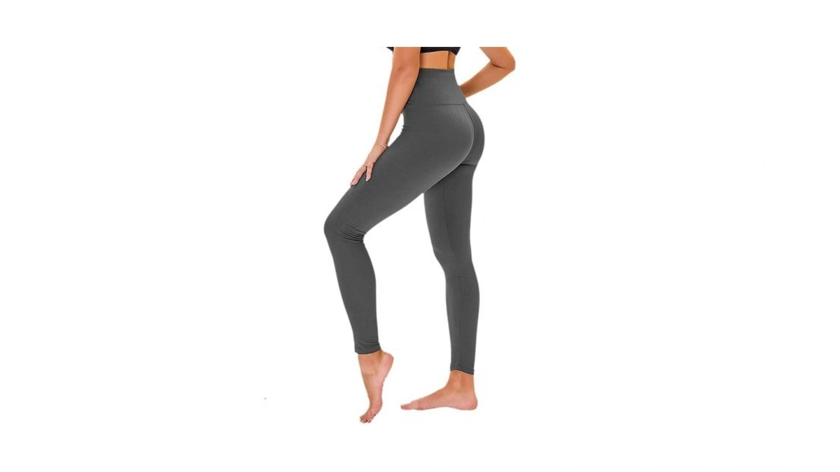 Tnnzeet Grey Leggings For Women - High Waisted No See