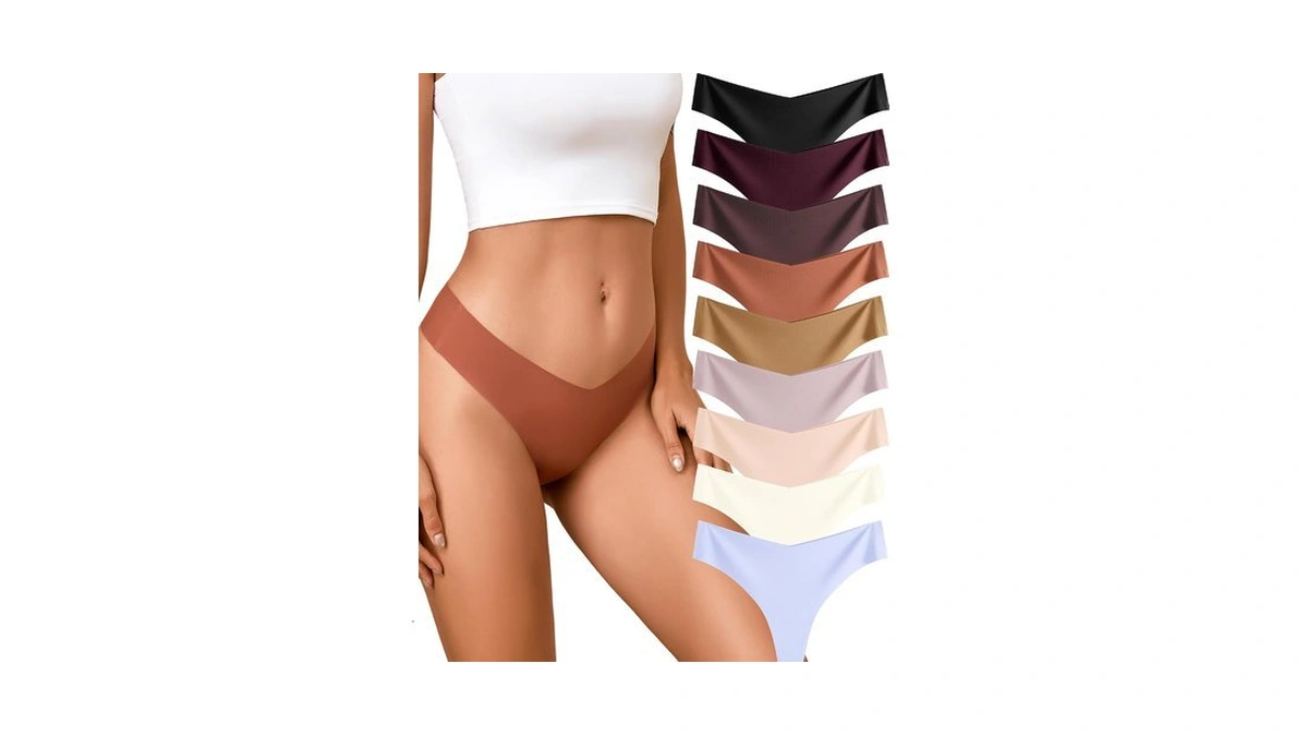 Take Talk Underwear Womens 9 Pack Seamless Thongs No Show