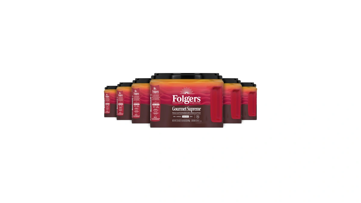 Folgers Gourmet Supreme Ground Coffee, Medium-dark, 6 (22.6 Oz.) Canisters