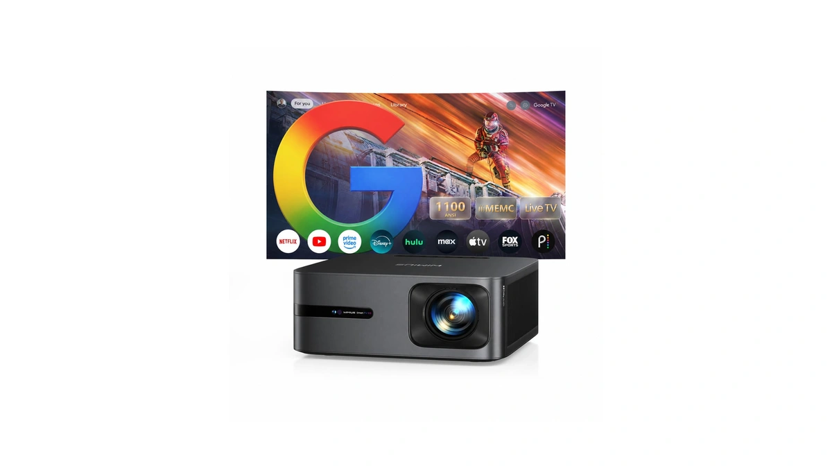 Wimius G2 Official Google Tv 14.0 Projector, 4k Supported, Real