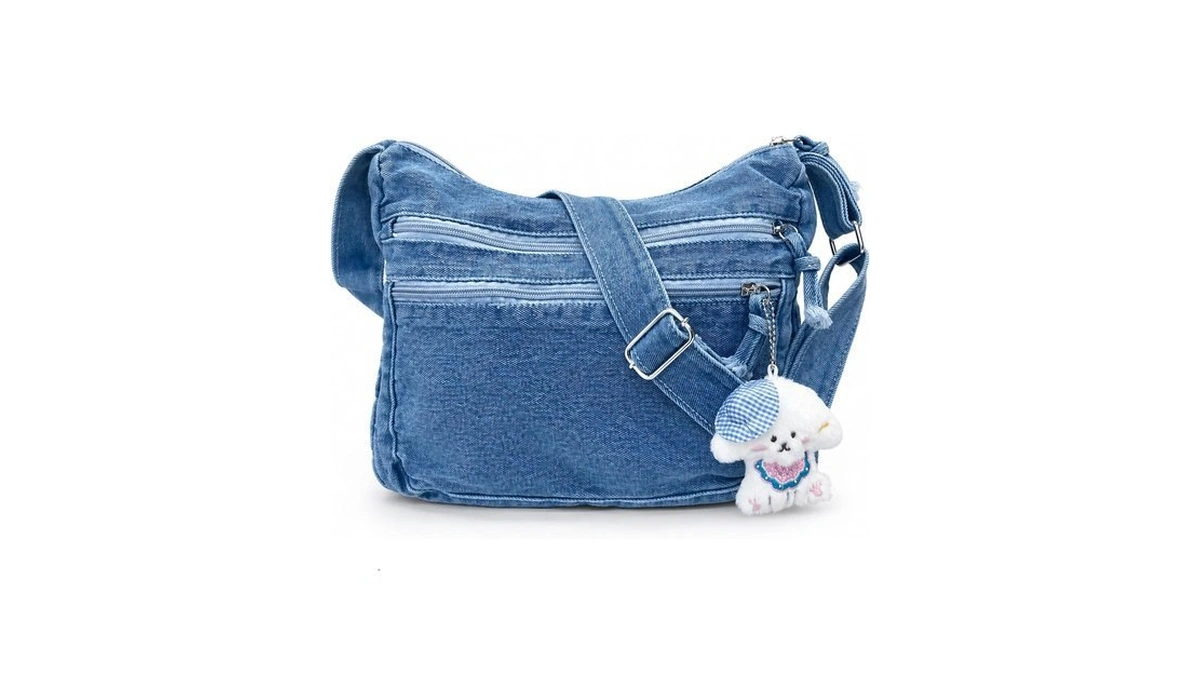 Ttcayu Denim Purse Jean Crossbody Bag For Women Large Canvas