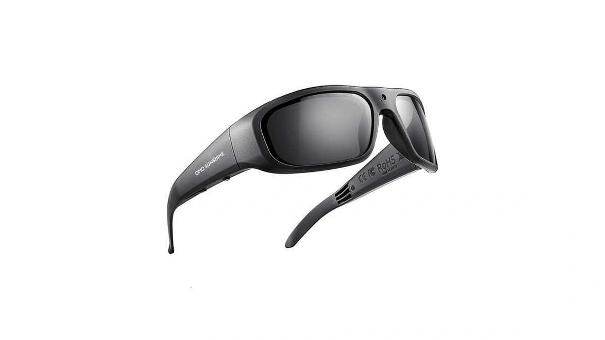 Oho Ultra-thin Lightweight Sports Camera Sunglasses, 24mp Camera, 1080p Video,