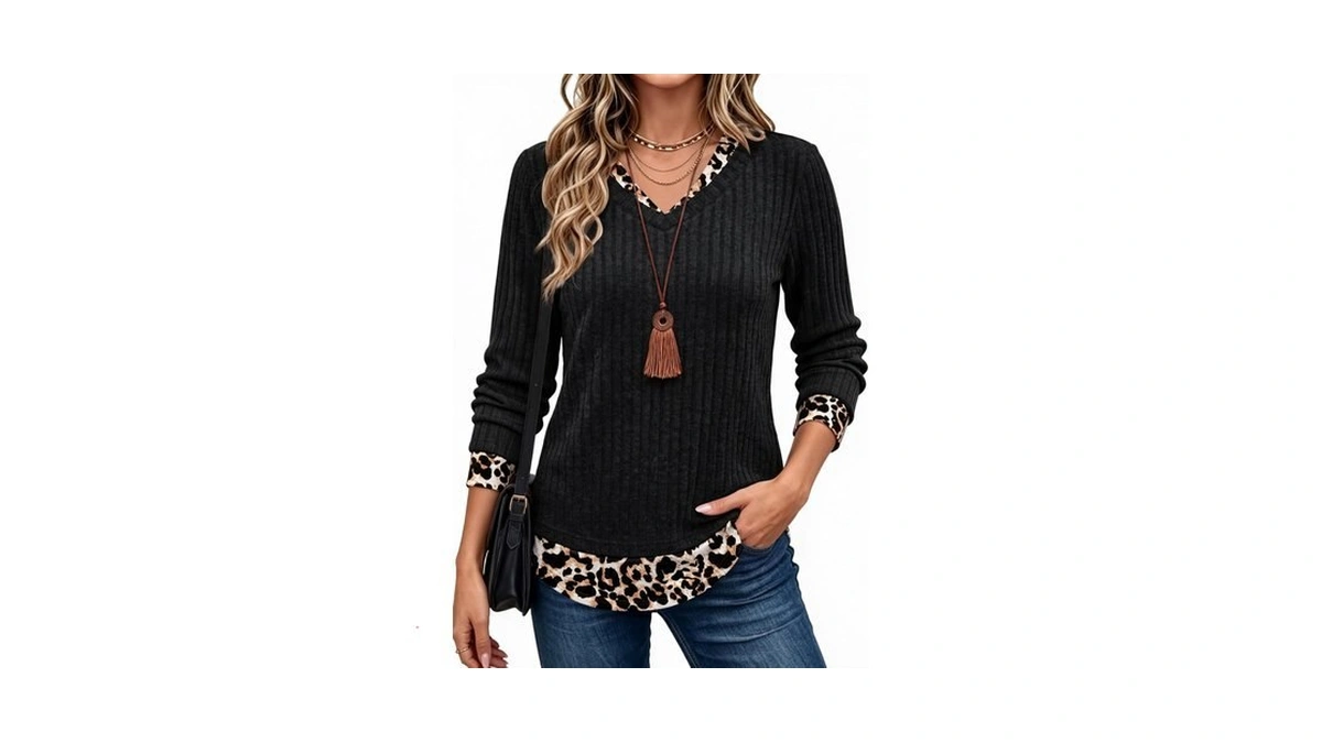Wiholl Cute Tops For Women Boho Fall Long Sleeve Shirt