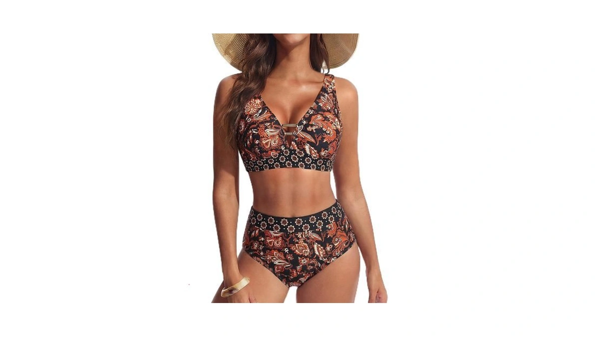 Hanna Nikole Womens Bikini Sets Swimsuits High Waisted 2 Piece