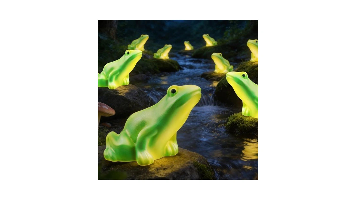 Behiller Solar Frog Path Lights Outdoor For Garden Art Decor,6packs
