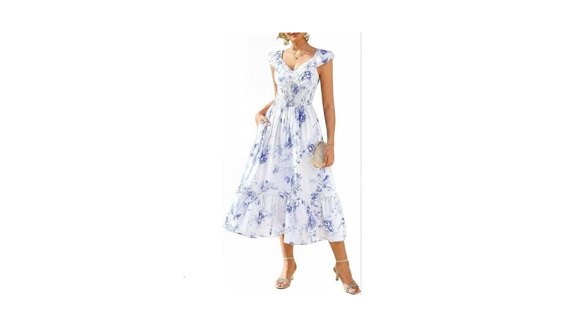 Grace Karin Women's Summer Floral Maxi Wedding Guest Dresses Light