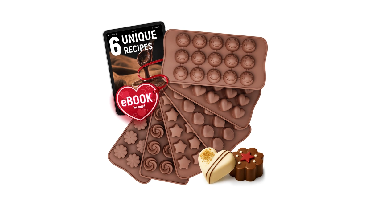 Chocolate Molds Silicone – Set Of 6 – Non-stick &